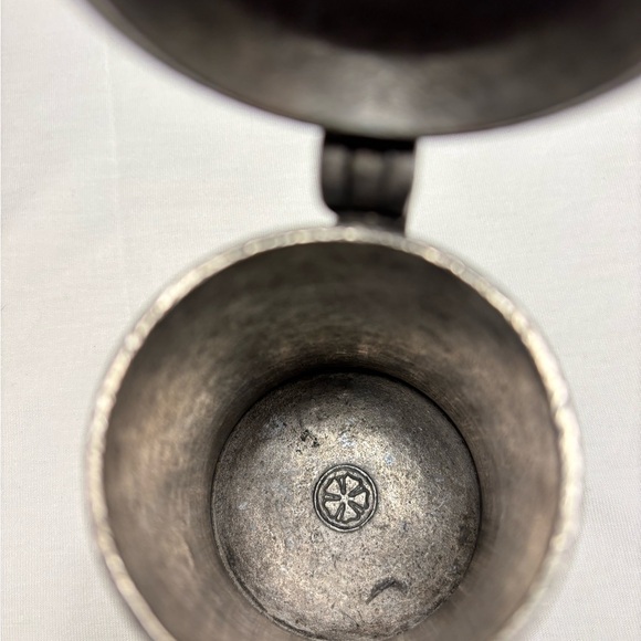 Antique German Kunstauktionshaus Günter Pewter Lidded Tankard. - Picture 5 of 11